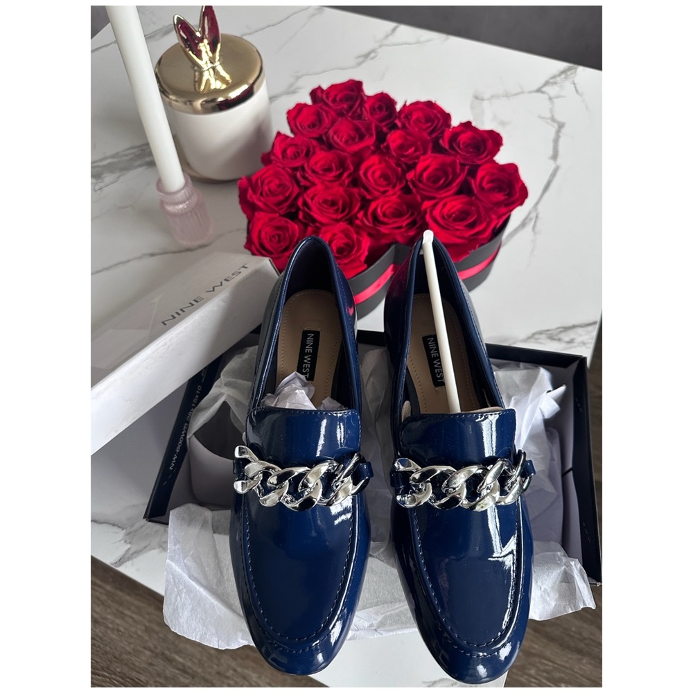 Nine West Navy Blue loafers